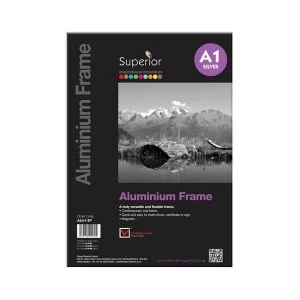 Image of Photo Frame A1 Clip In Aluminium with Clear Styrene Front