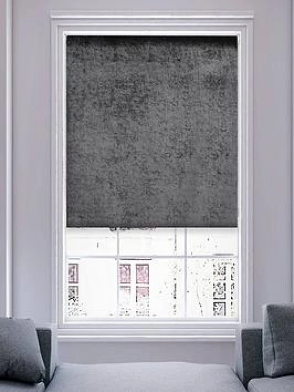 Image of Crushed Velvet Roller Blind Taupe 1.2 x 1.6 M HIBL3009359S009