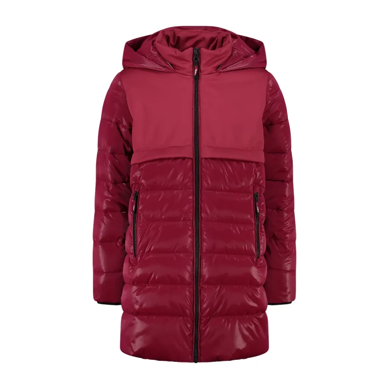 Image of CMP Long softshell puffer jacket for girls CMP Rouge Female 4 ans