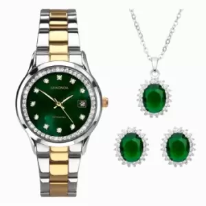 image of Sekonda 49038.76 Necklace, Earrings And Watch Gift Set - W32347