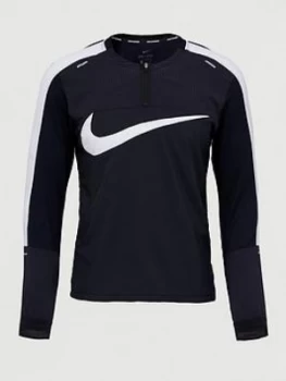 Image of Nike Wild Run Element Long Sleeve Top - Black, Size XL, Men