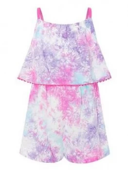 Monsoon Girls S.E.W Tie Dye Playsuit - Multi