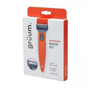 image of gruum Tangerine Orange Precision Razor Set