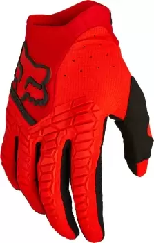 Image of FOX Pawtector Motocross Gloves, black-red, Size XL, black-red, Size XL