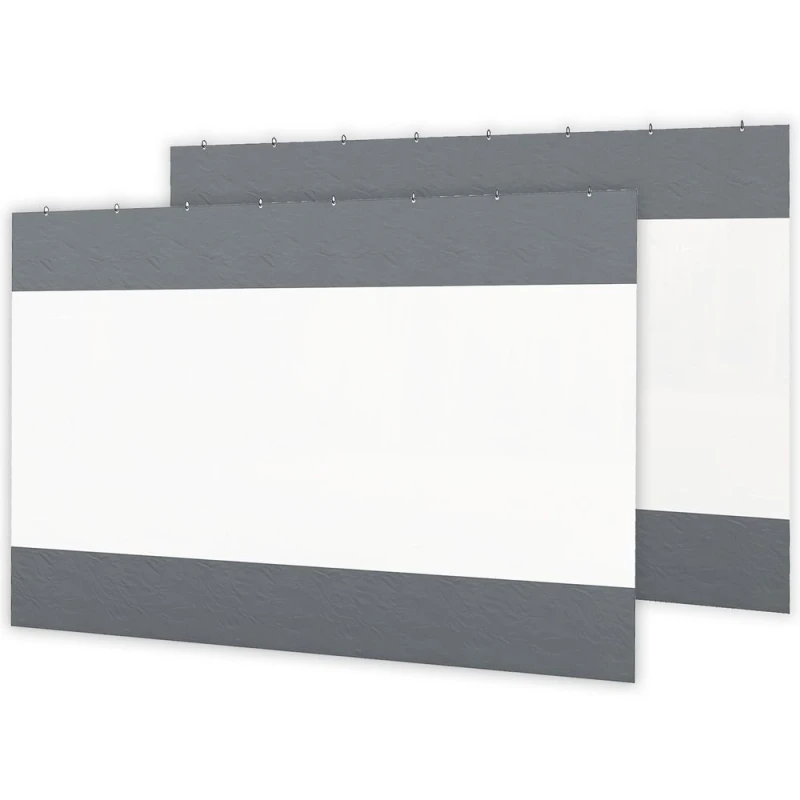 Image of Outsunny 3x2m Side Panels with Large Window, for 3(m) Long Pergola Grey - Outsunny 5056725508531