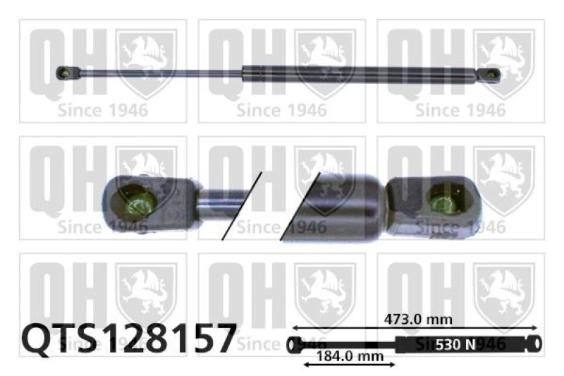 Image of QUINTON HAZELL Tailgate strut QUINTON HAZELL QTS128157