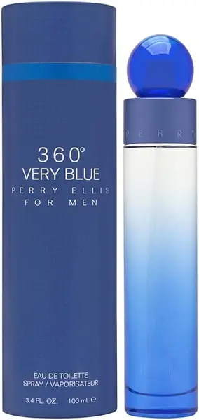 image of Perry Ellis 360 Very Blue For Men Eau de Toilette For Him 100ml