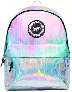 image of Hype Girls Holographic Drips Backpack - Multi