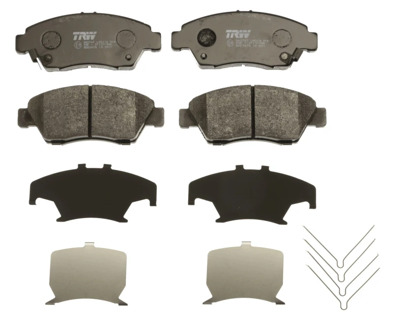 Image of TRW GDB3478 Brake pad set with acoustic wear warning, with accessories Brake Pad Set,disc brake (402)