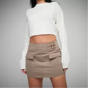 Missguided Crew Neck Crop Jumper - Cream