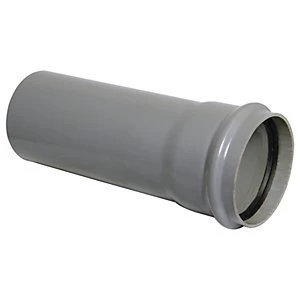 Image of FloPlast SP3G Soil Pipe Single Socket 3m - Grey 110mm