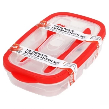 Image of Heat & Eat Lunch Box With Cutlery Assorted Colours