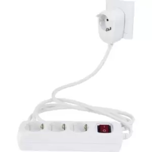 Image of REV 0012392114 Power strip (+ switch) 3x White PG connector