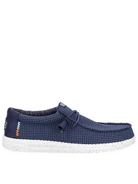 Image of Heydude Wally Sport Mesh Lace Up Shoe - Blue Navy W0NUY Male 7,8,10,11,12
