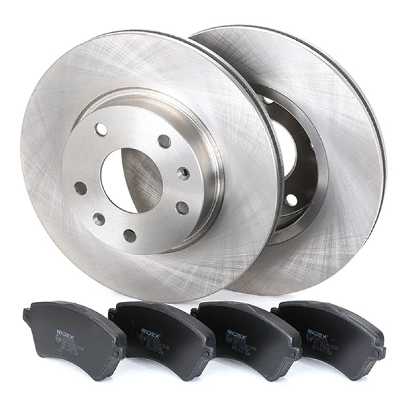 Image of RIDEX 3405B0131 Brake disc and pads set Front Axle, Brake Disc Type: Vented, not prepared for wear warning indicator Brake Set,disc brakes (3405)