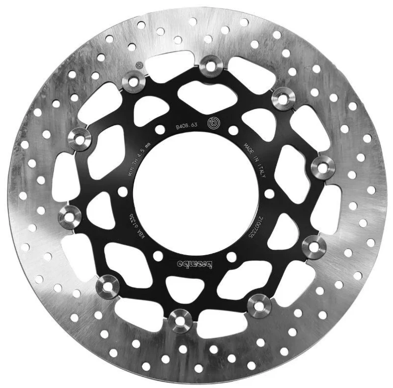 Image of 78B40863 - Brembo Oro Prime Line Floating Brake Disc For Suzuki GSX-R 1000 2009-2014 Front Black/Silver/Stainless Steel 78B40863