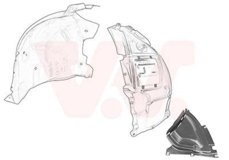 Image of VAN WEZEL Wheel arch liner VAN WEZEL 0633432