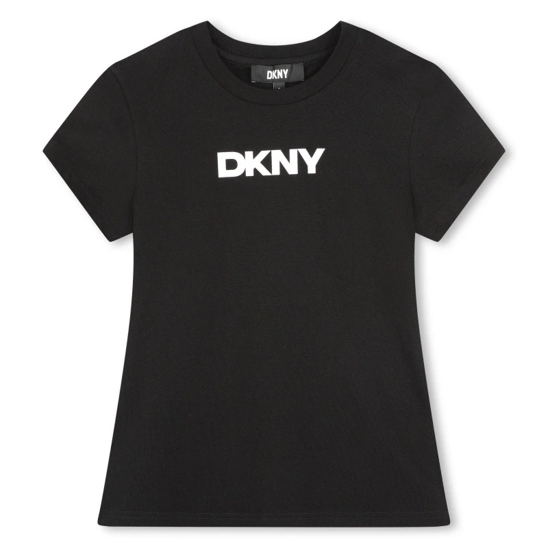 Image of DKNY Logo T-Shirt Juniors - Black 4 - 5 Years