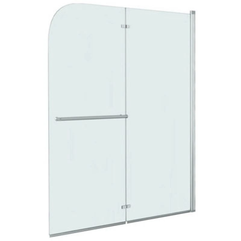 Image of Vidaxl Folding Shower Enclosure 2 Panels Esg 120X140 Cm Shower Enclosures