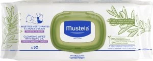 image of Mustela Cleansing Wipes with Olive Oil 50 Wipes