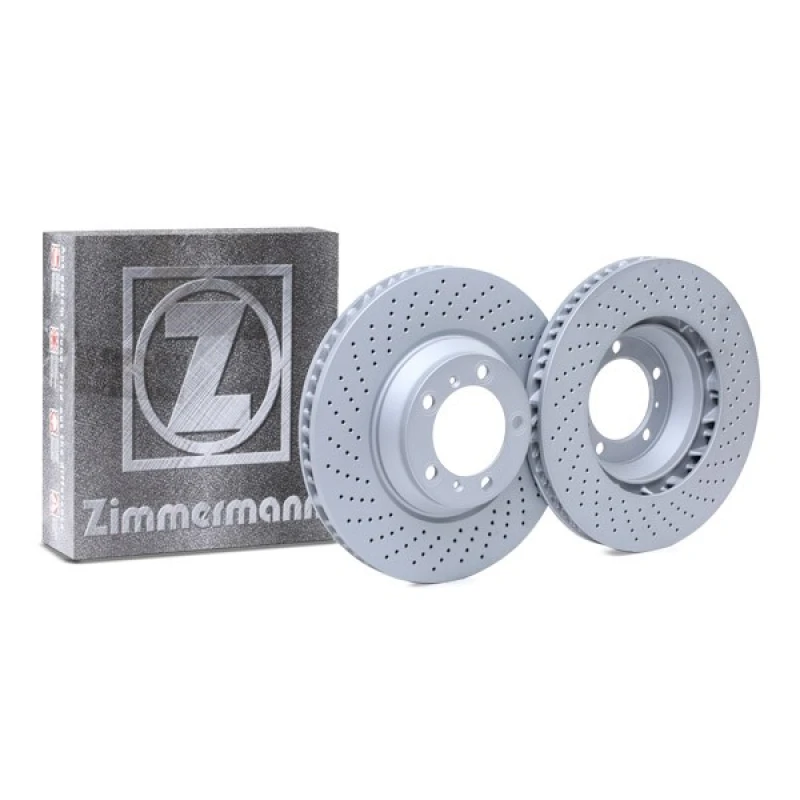 Image of ZIMMERMANN 460.1576.20 Brake disc Front Axle Left, Perforated, Coated, High-carbon Brake Disc (82)