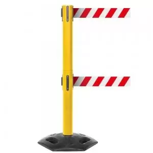 Image of Obex Barriers Weatherproof Twin Belt Barrier Belt Length mm 3400