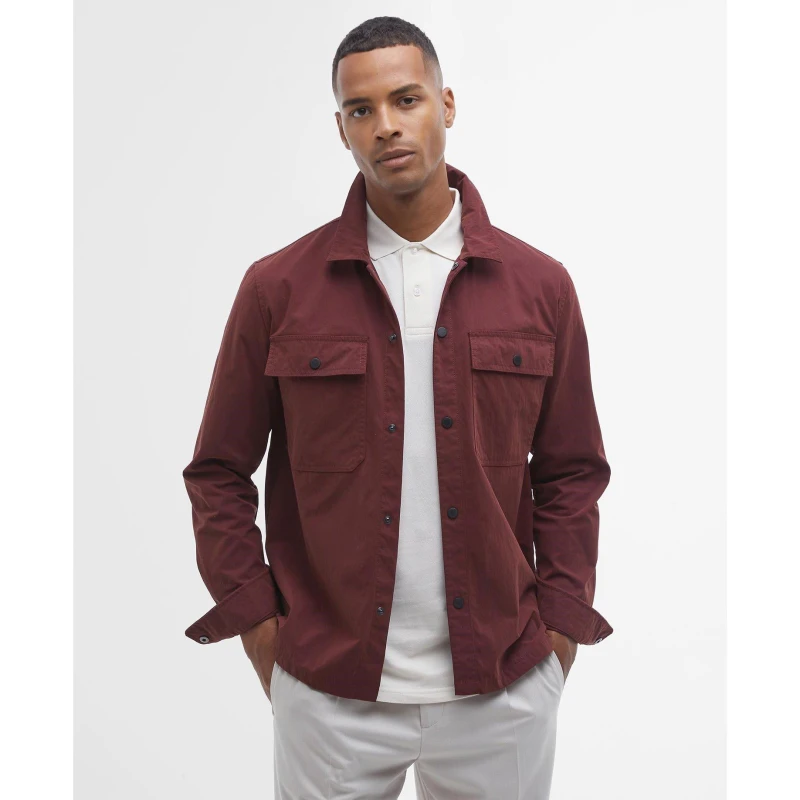 Image of Barbour International Rocco Peached Overshirt - Red Red L