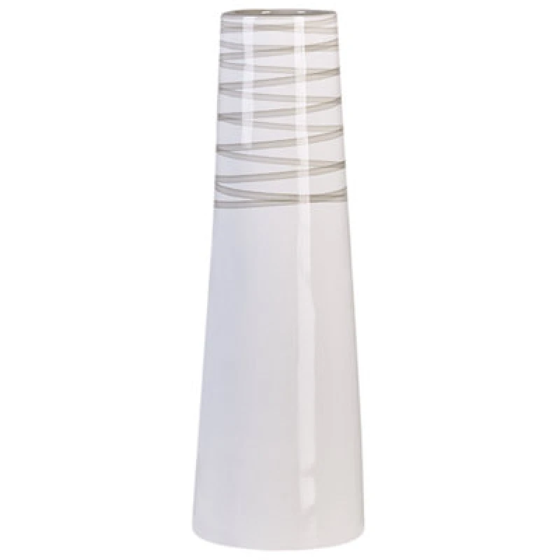 Image of Beliani Decorative Vase Tarragona Ceramic 57cm White