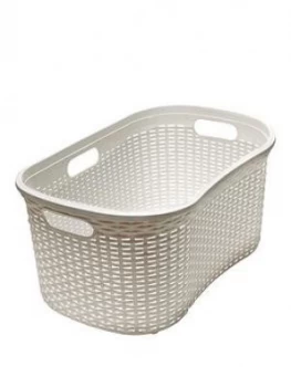 image of Addis 40L Faux Rattan Hipster Laundry Basket