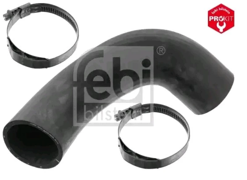 Image of FEBI BILSTEIN 49145 Radiator Hose OE Turbo NEW, EPDM (ethylene propylene diene Monomer (M-class) rubber), with clamps EPDM (ethylene propylene diene M