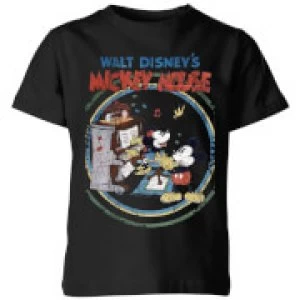 image of Disney Retro Poster Piano Kids T-Shirt - Black - 11-12 Years