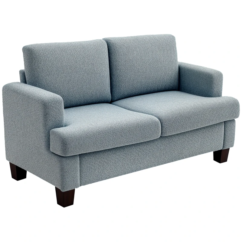 Image of HOMCOM HOMCOM 2 Seater Sofa with Removable Back Cushions for Living Room in Light Grey Light Grey One Size Unisex 5063603397644