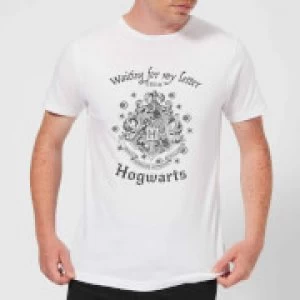 Image of Harry Potter Waiting For My Letter From Hogwarts Mens T-Shirt - White - 5XL