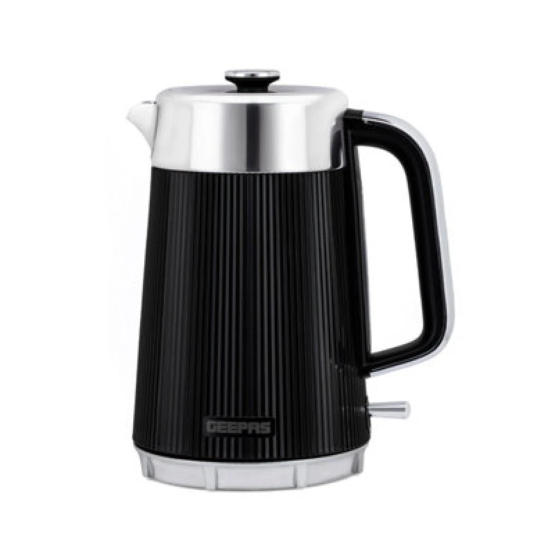 Image of Geepas Arcus Collection Black Double Wall Electric Kettle 1.7L 3000W Stainless Steel