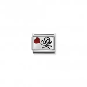 Image of Nomination Composable Oxidized Enamel She A Balloon Link 330208/08