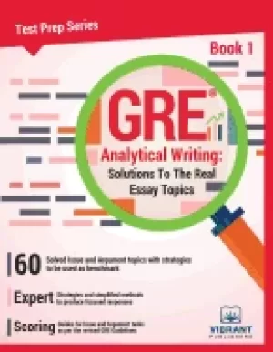 Image of gre analytical writing solutions to the real essay topics book 1 vibrant pu