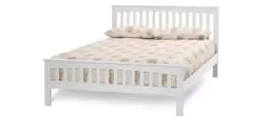 Image of Serene Amelia Hevea 4ft6 Double Opal White Bed Frame
