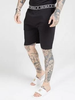 image of Siksilk Loose Fit Jersey Shorts, Black Size M Men