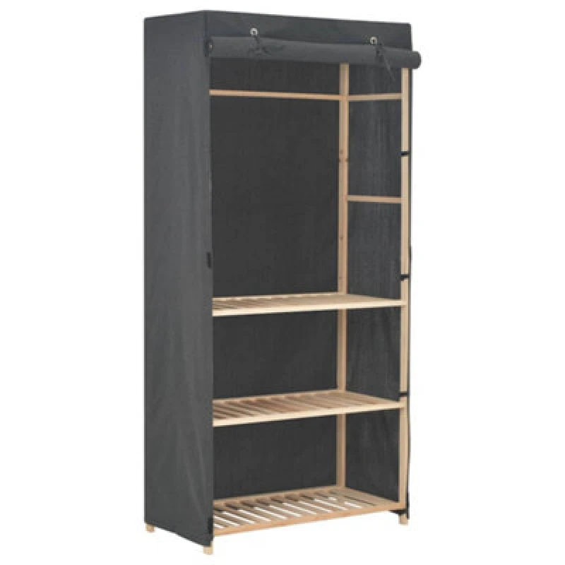 Image of VIDAXL 3-Tier Wardrobe Grey 79x40x170cm Fabric Vidaxl 8718475730958