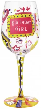 image of Lolita Birthday Girl Wine Glass.