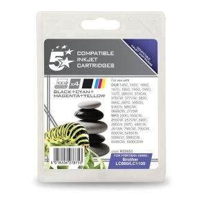 image of 5 Star Office Brother LC1100 Black and Tri Colour Ink Cartridge