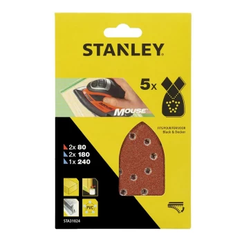 image of Stanley Mouse Sanding Sheets Mixed Pack - STA31024-XJ