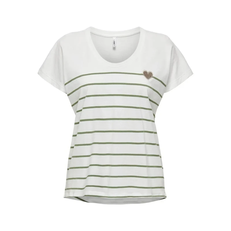 Image of Only Womens T-Shirt Only Emily Life Blanc Female M