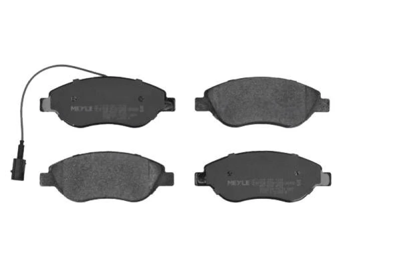 Image of MEYLE 025 237 1119 Brake pad set Front Axle, incl. wear warning contact, Original Quality, with anti-squeak plate Brake Pad Set,disc brake (402)
