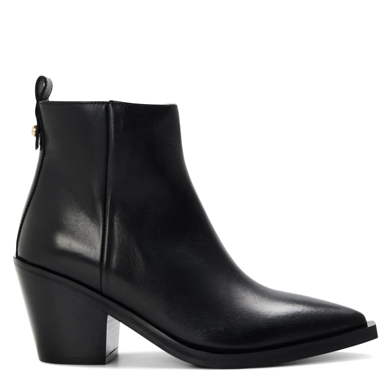 Image of Boss Womens Ella Bootie60 C Ankle Heeled Boot Black female 4 (37)
