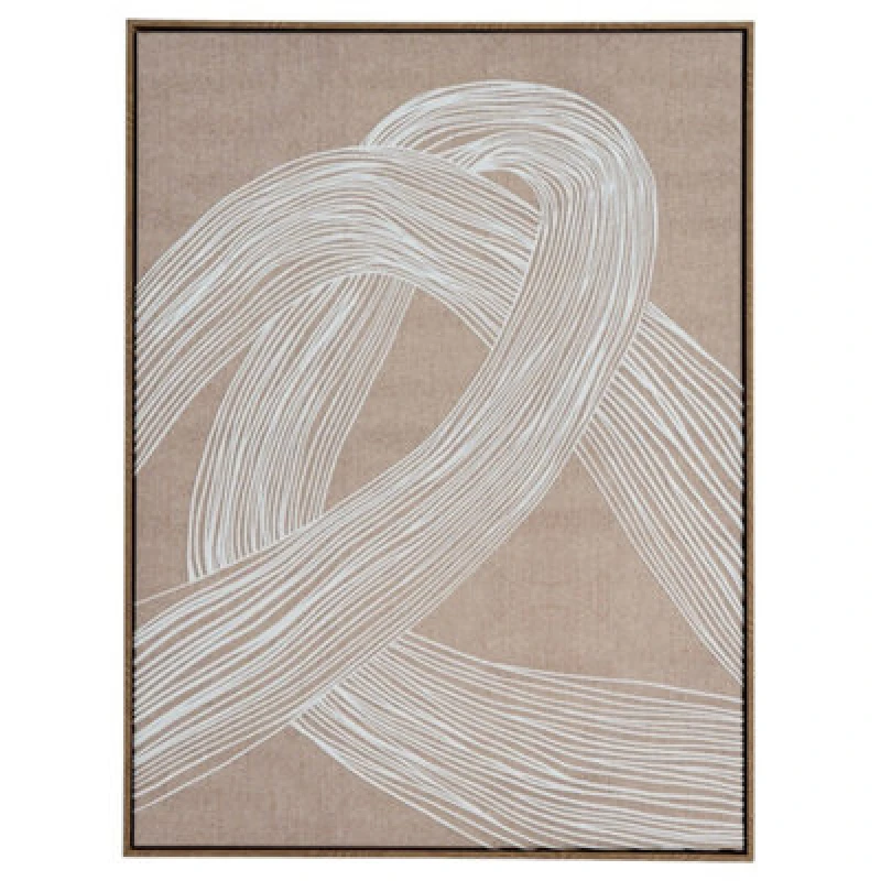Image of Hill Interiors Lunora Line Art In Frame - Wood - L3 X W60 X H80 Cm - Brown