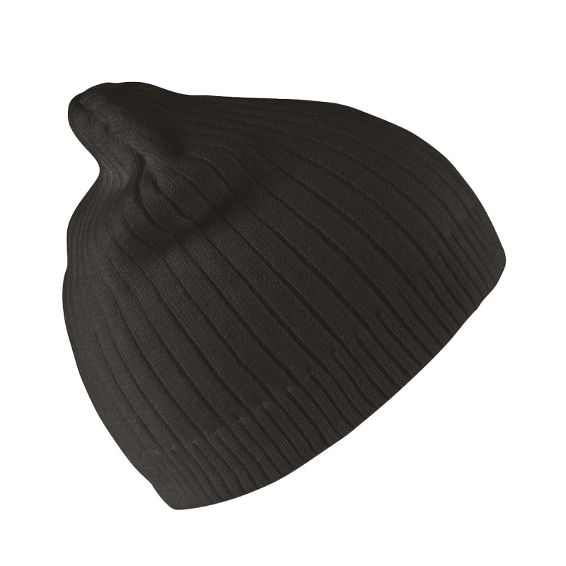 Image of Result Result Men Double Knit Beanie in Black One Size Male 5063425926084