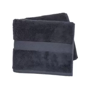 Image of Peacock Blue Hotel Savoy Hand Towel, Graphite