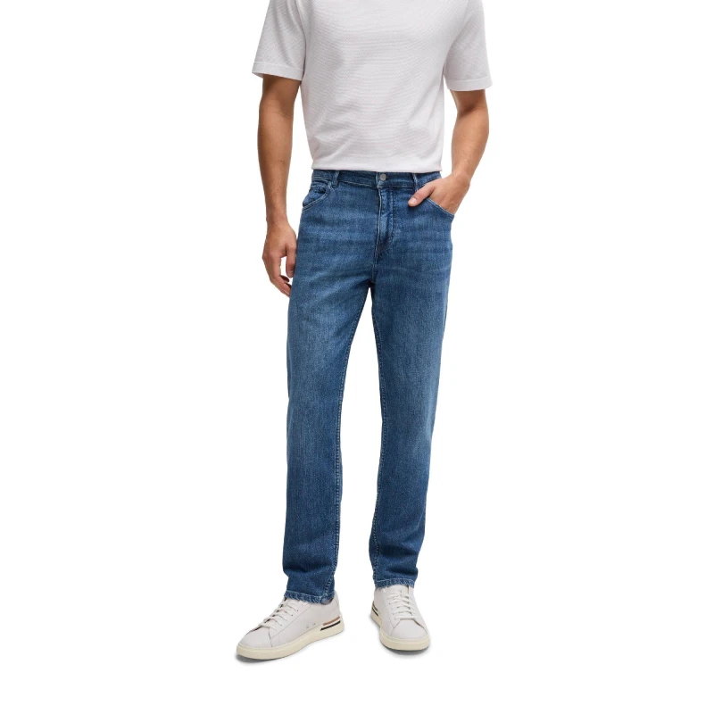 Image of Boss Mens H Re.Maine Slim Fit Jeans Turquoise Aqua male 31W L