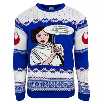 image of Star Wars Official Princess Leia Christmas Jumper - Multi - UK M/US S - Multi